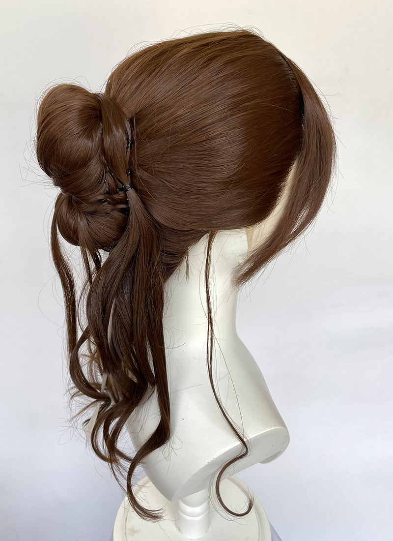 Clair Obscur: Expedition 33 Sciel Brunette Braided Lace Front Kanekalon Synthetic Wig LF2512