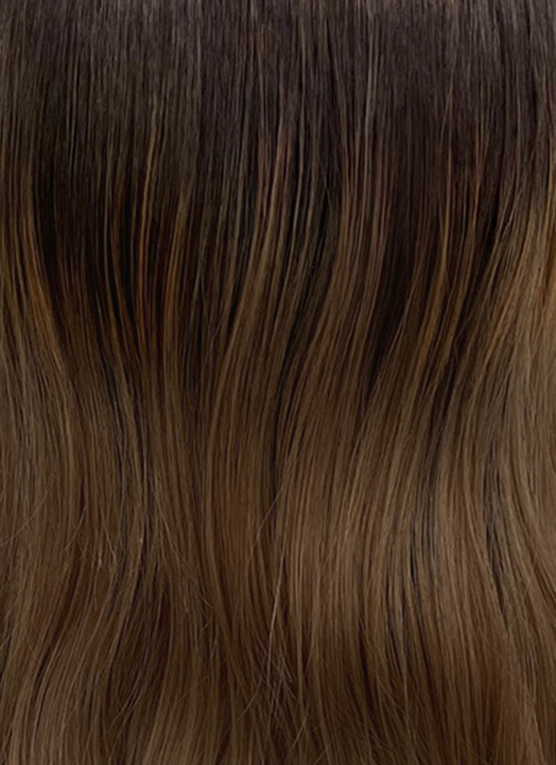 From the World of John Wick: Ballerina Eve Macarro Two Tone Brunette Straight Lace Front Synthetic Wig LF3366