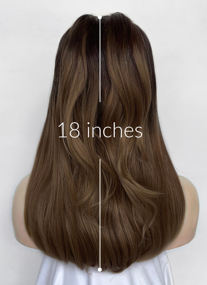 From the World of John Wick: Ballerina Eve Macarro Two Tone Brunette Straight Lace Front Synthetic Wig LF3366