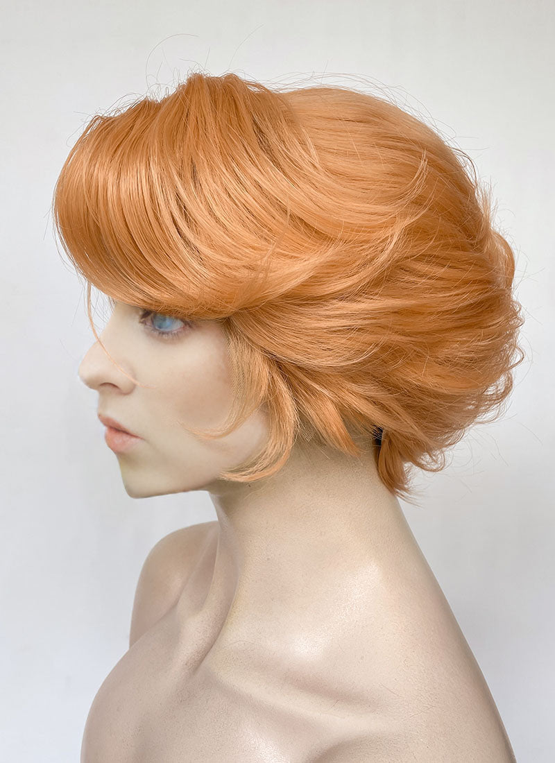 Castlevania Sypha Belnades Pastel Peach Pink Wavy Lace Front Synthetic Wig LF6121