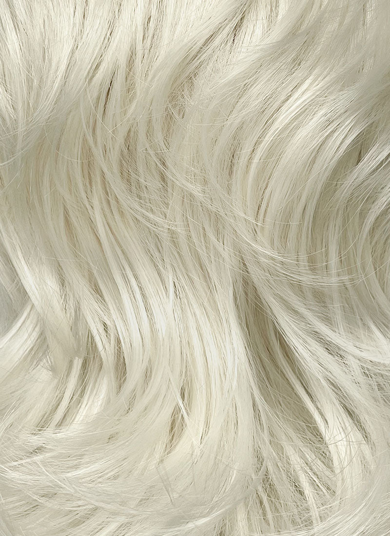 Platinum Blonde Wavy Lace Front Synthetic Wig LF6125