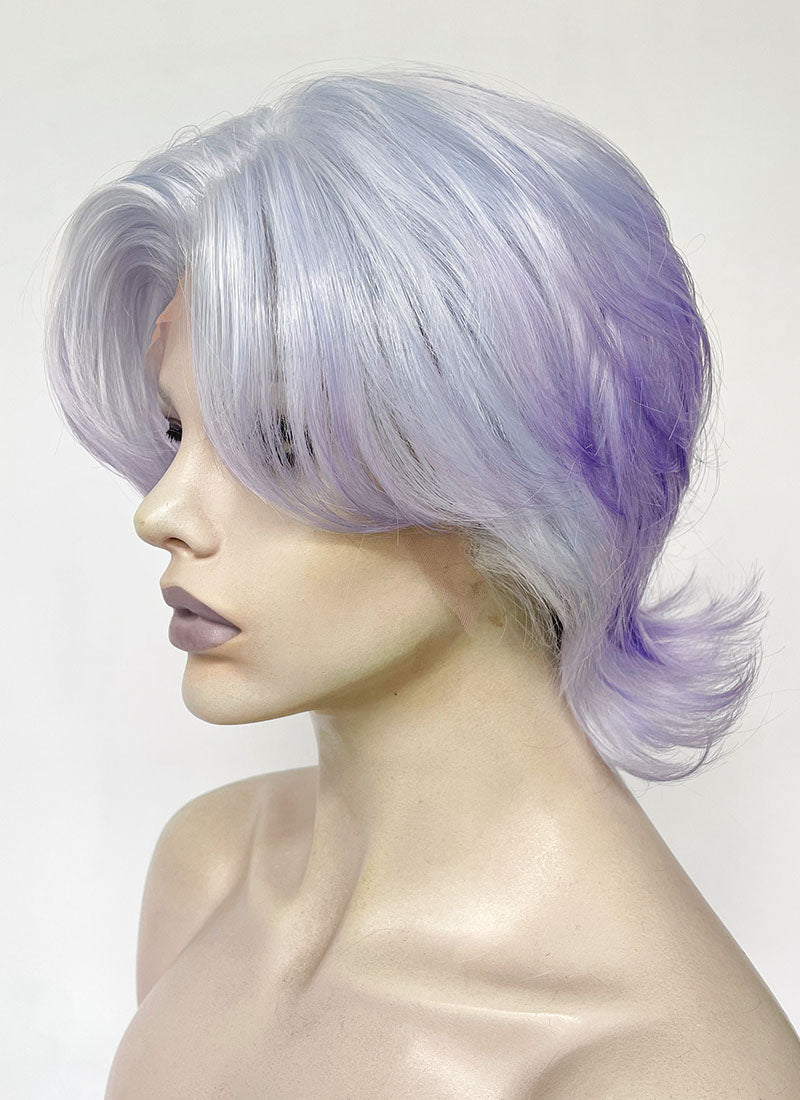 Purple Ombre Wavy Lace Front Synthetic Wig LF6126