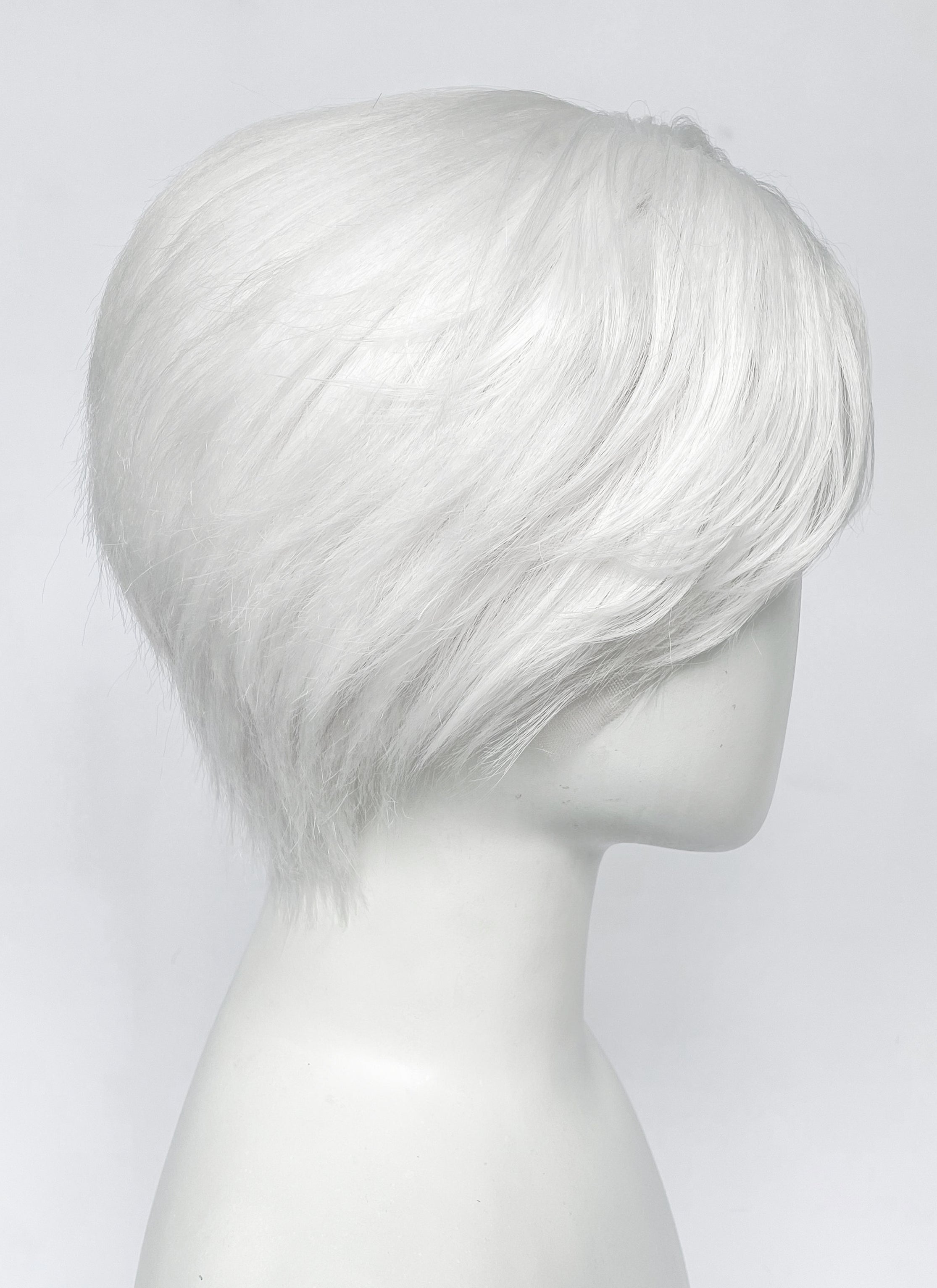 White Straight Lace Front Synthetic Hair Men's Wig LF6135