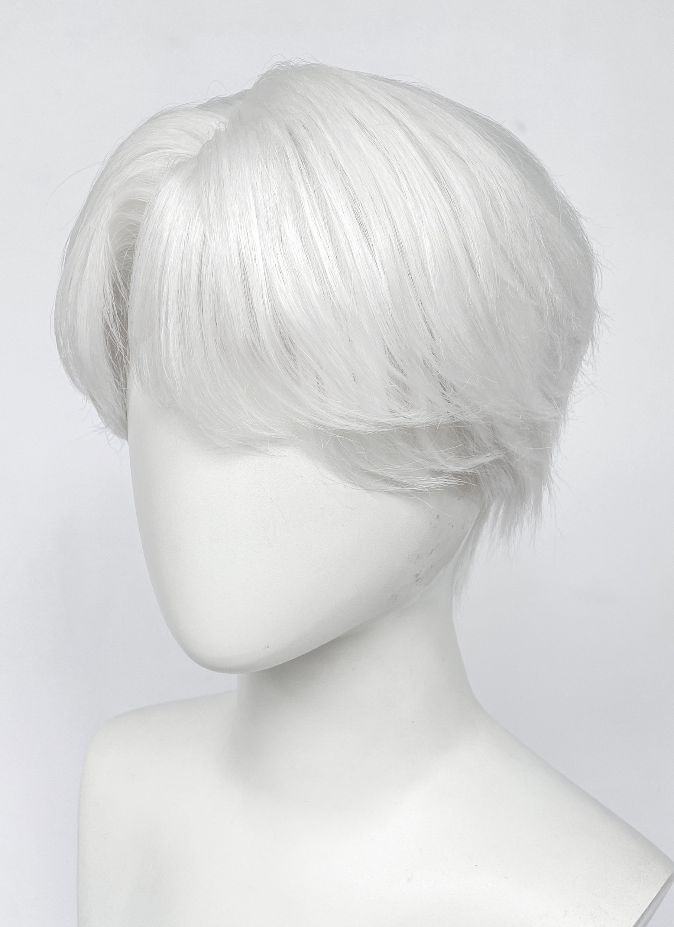 White Straight Lace Front Synthetic Hair Men's Wig LF6135