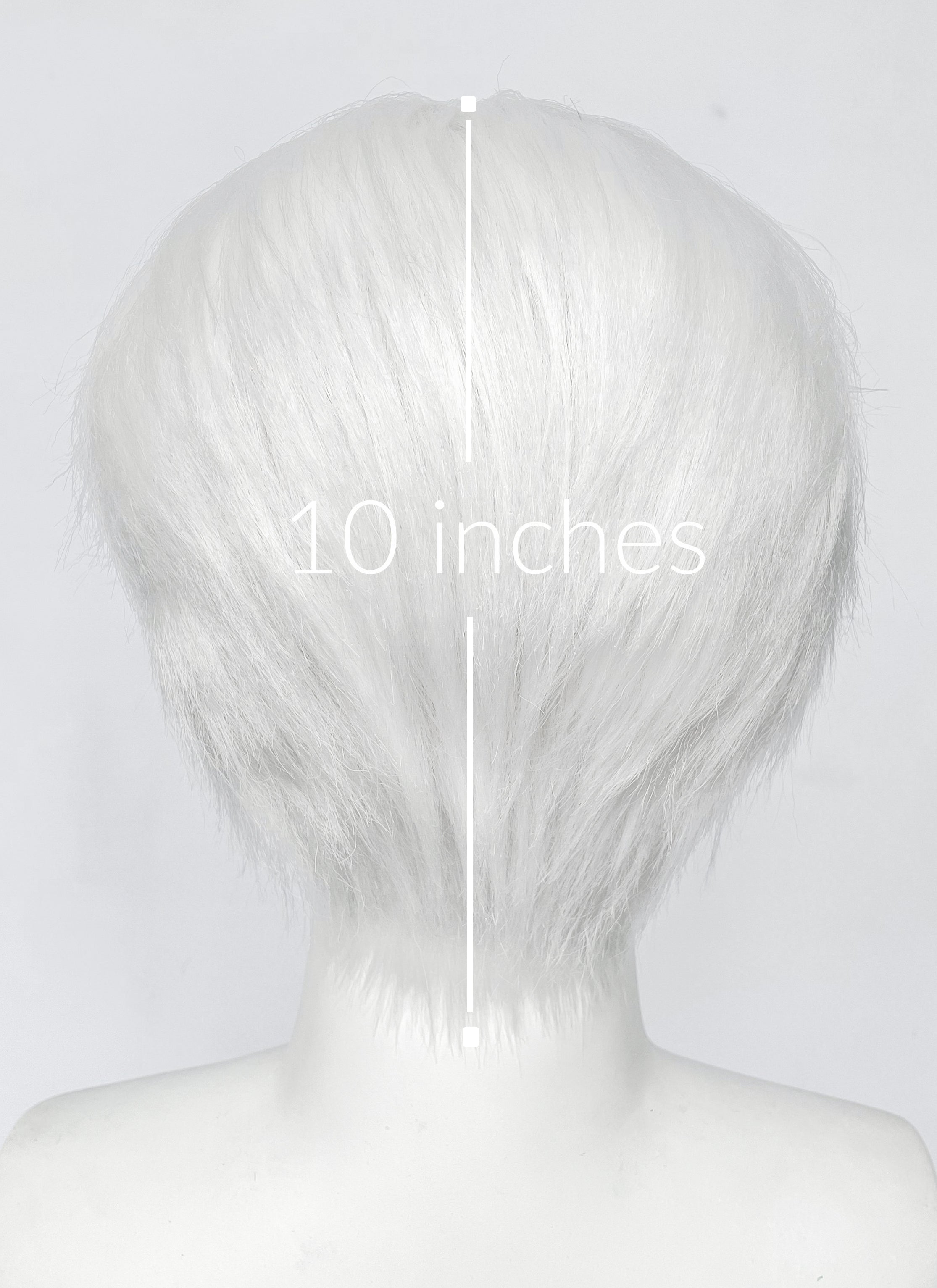 White Straight Lace Front Synthetic Hair Men's Wig LF6135