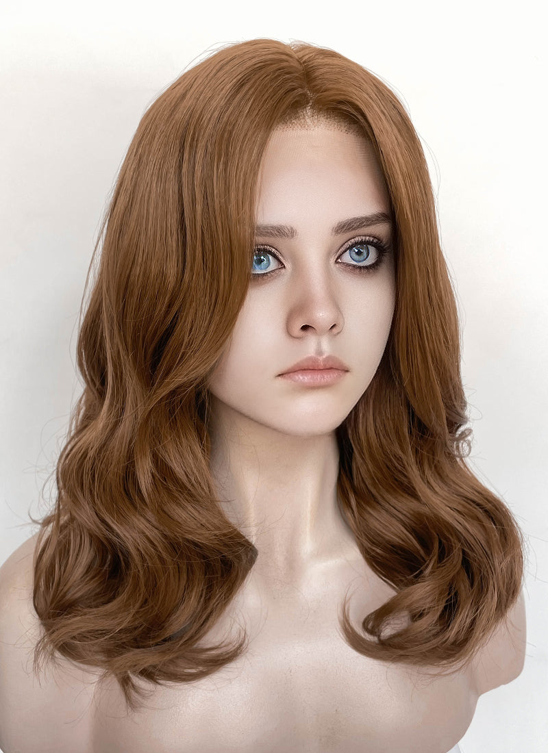 M3GAN 2.0 M3gan Chestnut Brown Wavy Lace Front Synthetic Hair Wig LF6137
