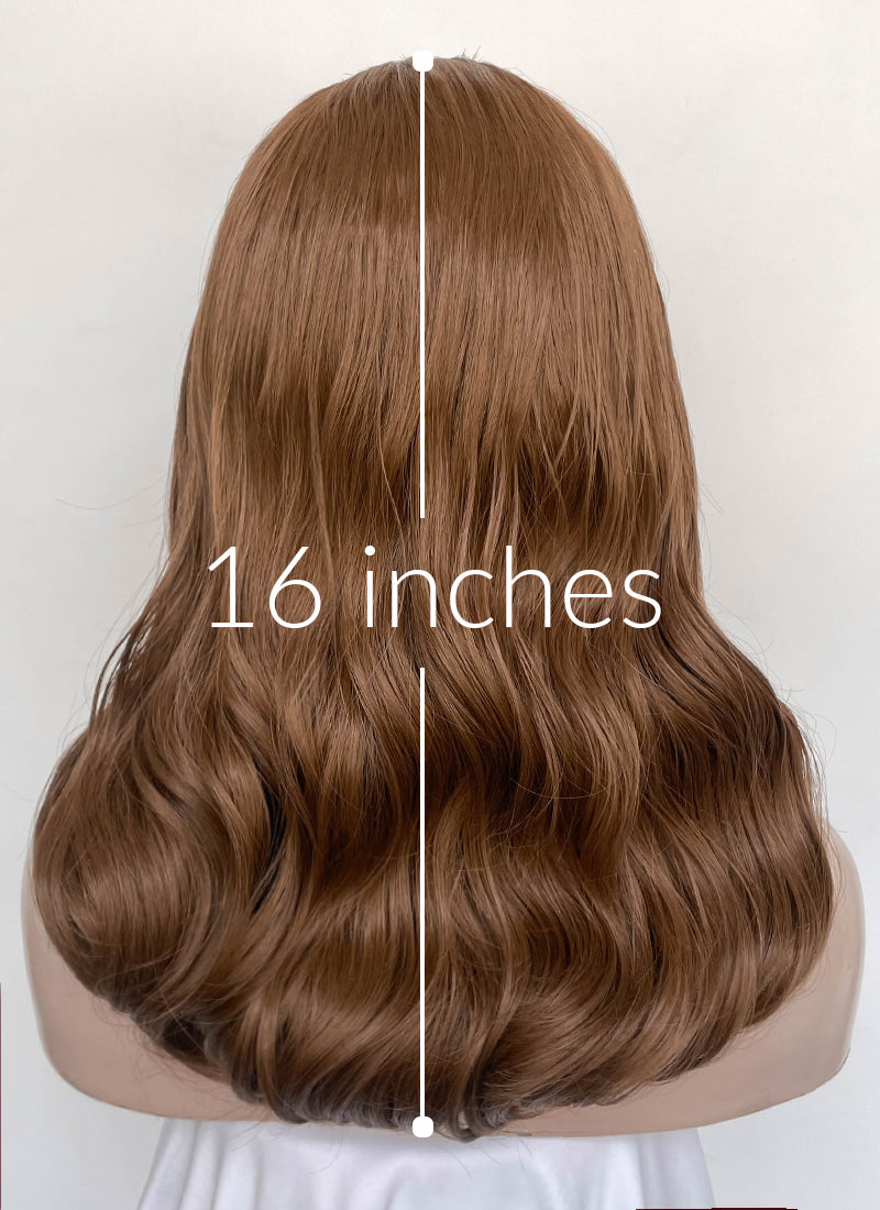 M3GAN 2.0 M3gan Chestnut Brown Wavy Lace Front Synthetic Hair Wig LF6137