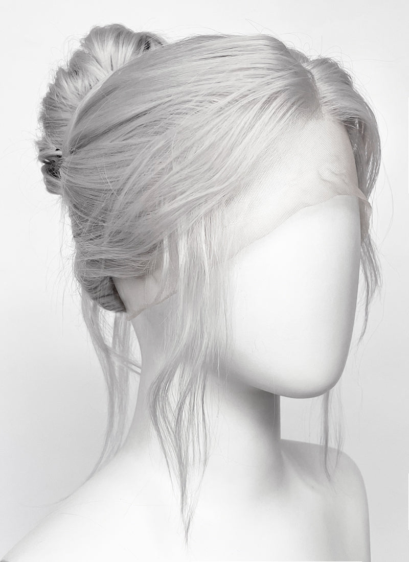 Baldur's Gate 3 Minthara Yaki Silver Grey Braided Lace Front Synthetic Wig LF6152