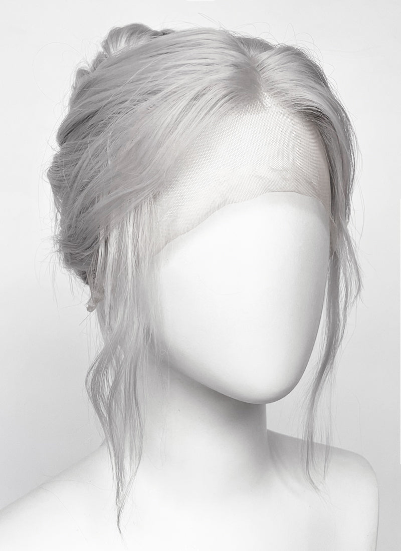 Baldur's Gate 3 Minthara Yaki Silver Grey Braided Lace Front Synthetic Wig LF6152