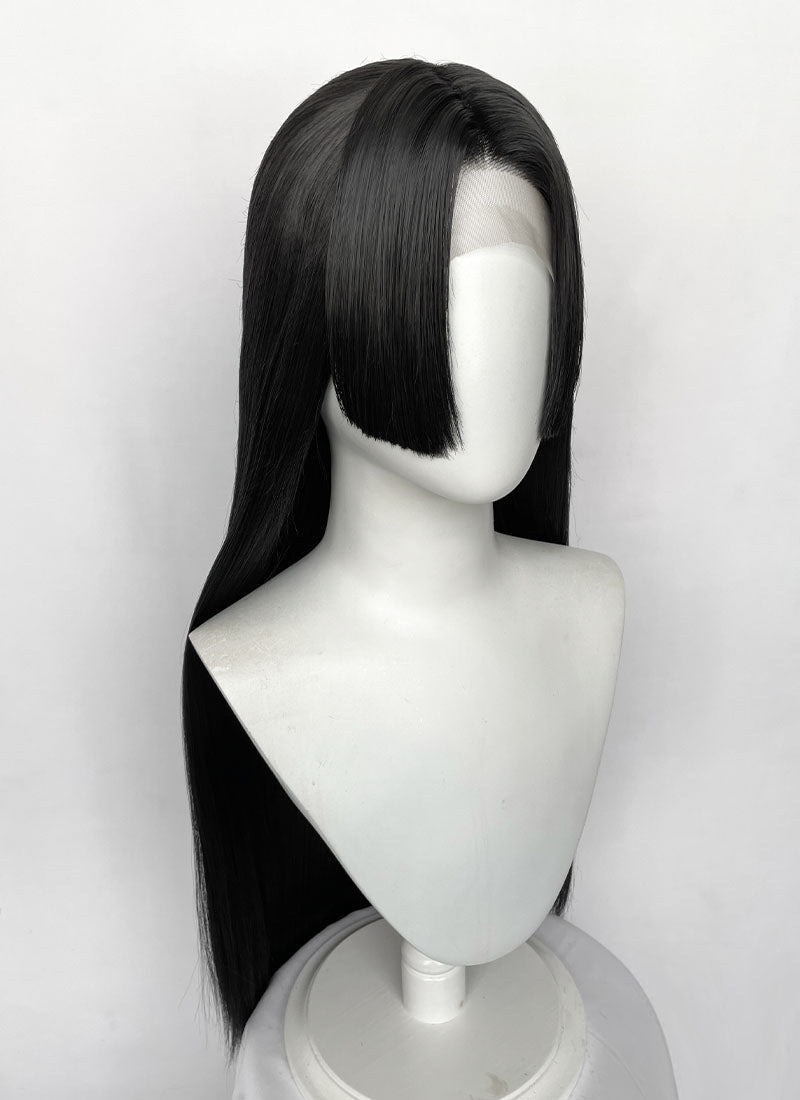 One Piece Boa Hancock Yaki Jet Black Straight Lace Front Synthetic Wig LF8047
