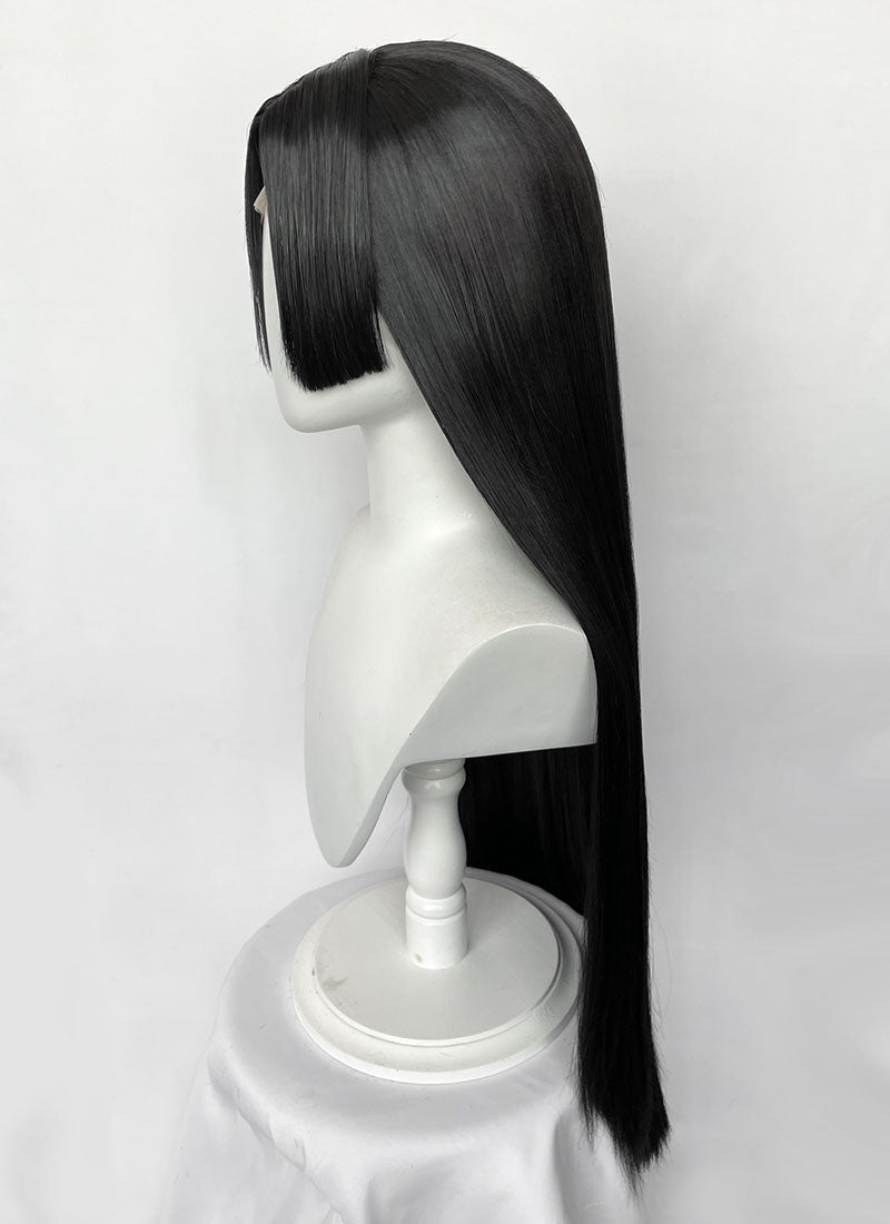 One Piece Boa Hancock Yaki Jet Black Straight Lace Front Synthetic Wig LF8047