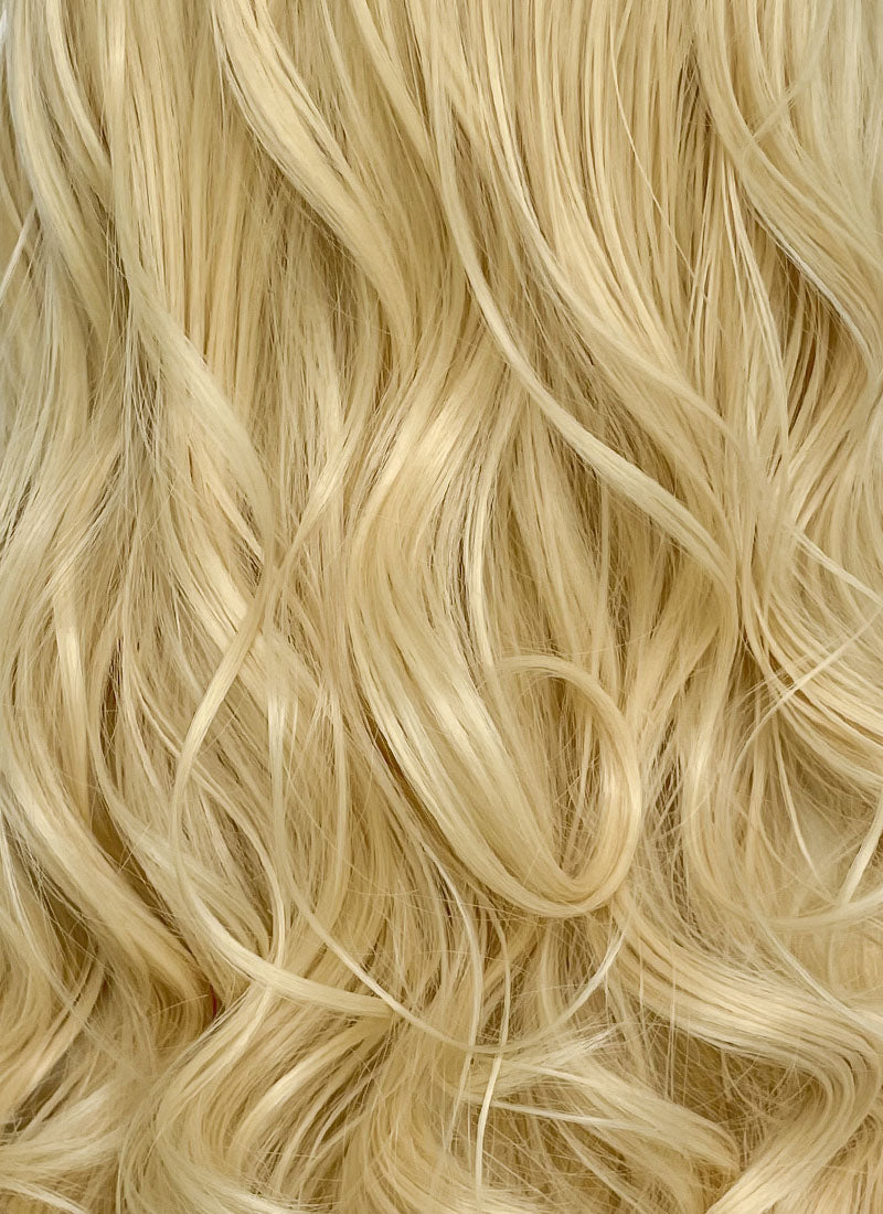 Blonde Wavy Lace Front Synthetic Hair Wig With Fuffy Bang LF8052