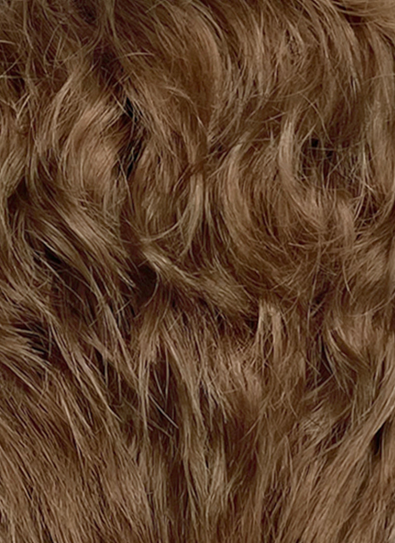 Brown Wavy Lace Front Synthetic Hair Men's Wig LF8065