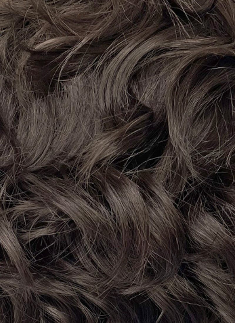 Brunette Wavy Lace Front Synthetic Men's Wig LF8082