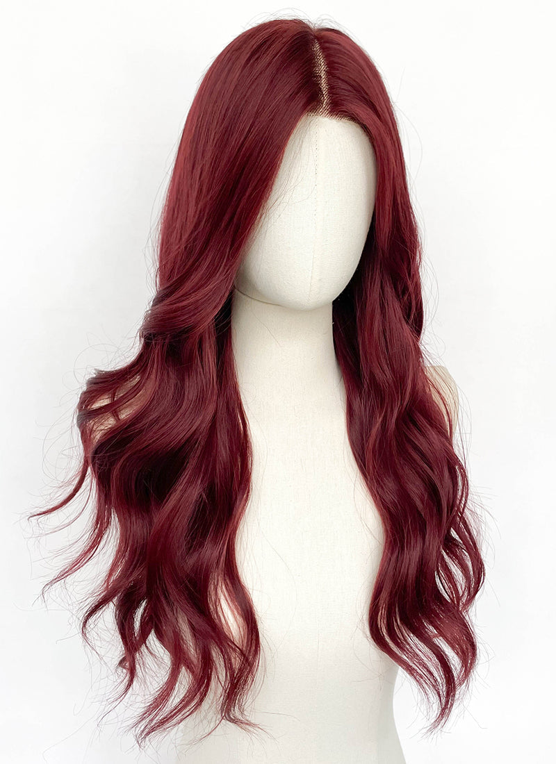 Red Wavy Lace Front Synthetic Wig LFCS258