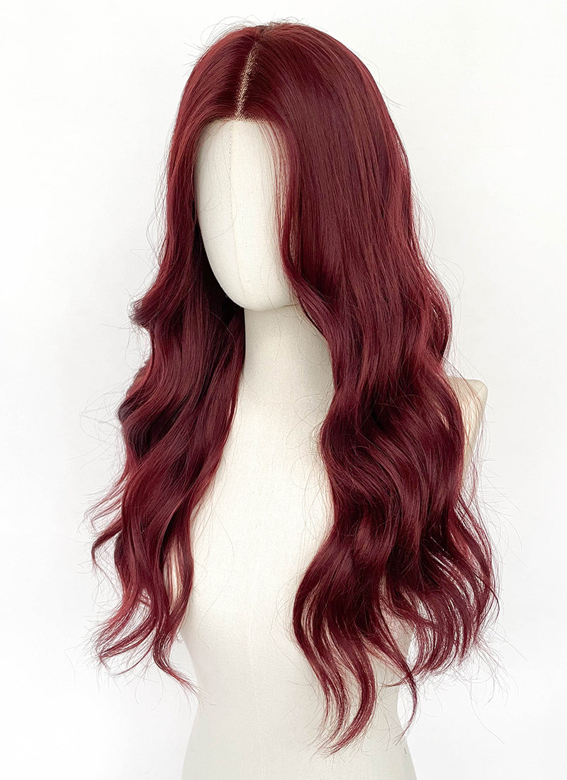 Red Wavy Lace Front Synthetic Wig LFCS258