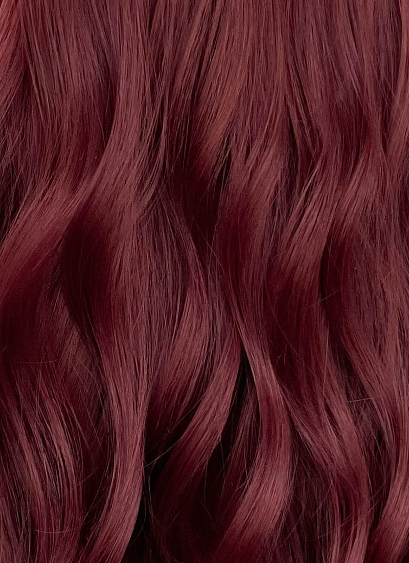 Red Wavy Lace Front Synthetic Wig LFCS258