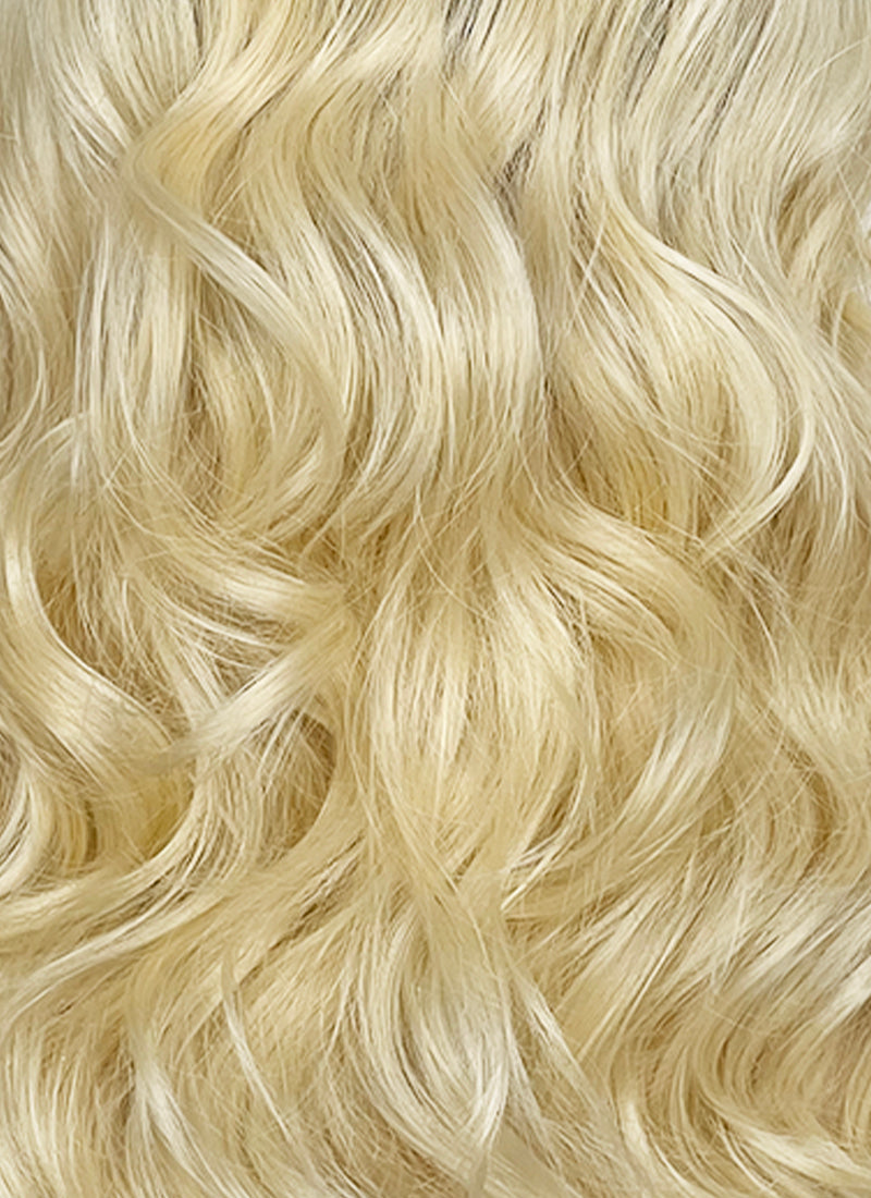 Sabrina Carpenter Inspiration Blonde With Dark Roots Wavy Lace Front Synthetic Wig LFK5579