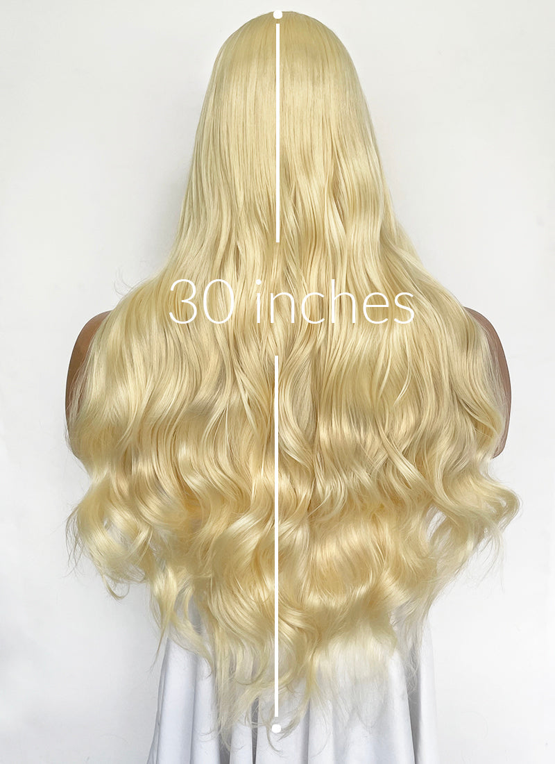 Blonde Wavy Lace Front Synthetic Hair Men's Wig LFM004