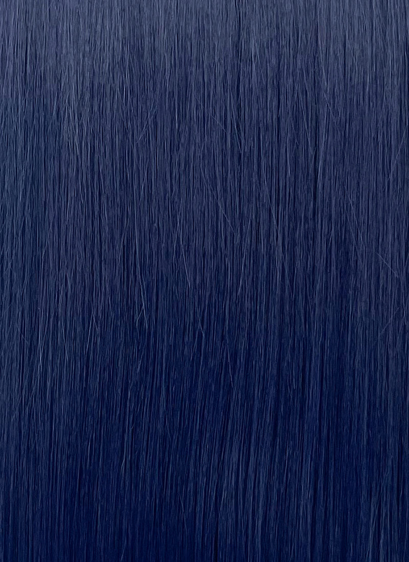 League of Legends LOL Arcane Caitlyn Kiramman Dark Blue Straight Lace Front Synthetic Wig LW4046