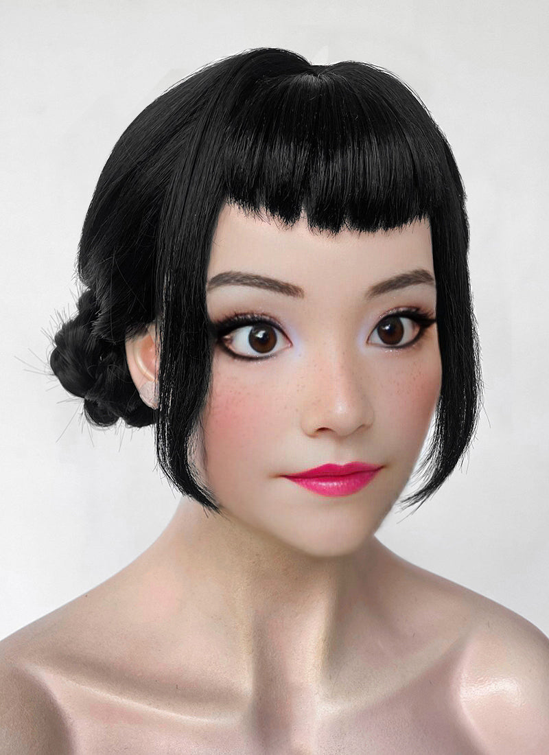 KPop Demon Hunters Zoey Jet Black Braided Synthetic Hair Wig NS2002