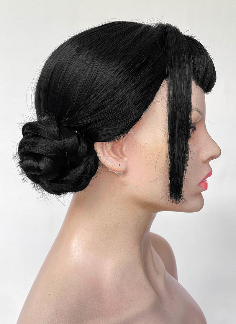 KPop Demon Hunters Zoey Jet Black Braided Synthetic Hair Wig NS2002