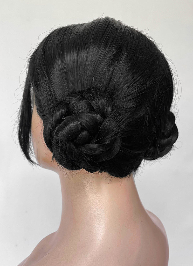 KPop Demon Hunters Zoey Jet Black Braided Synthetic Hair Wig NS2002