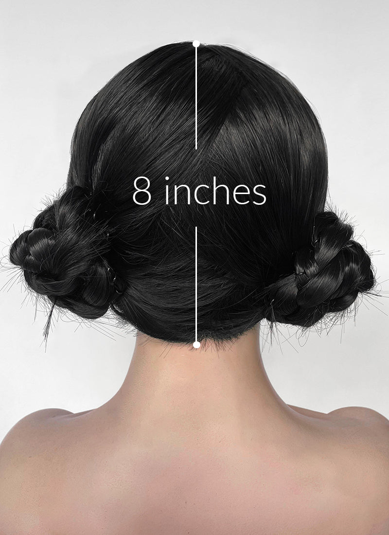 KPop Demon Hunters Zoey Jet Black Braided Synthetic Hair Wig NS2002