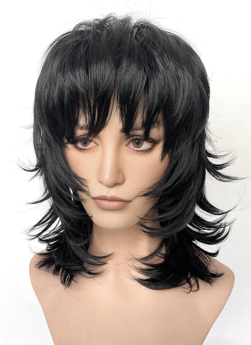 Mouthwashing Anya Black Wavy Synthetic Hair Wig TB1752A