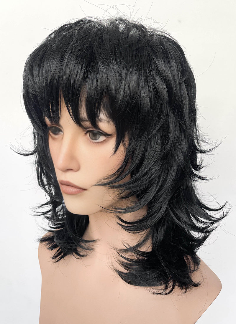 Mouthwashing Anya Black Wavy Synthetic Hair Wig TB1752A