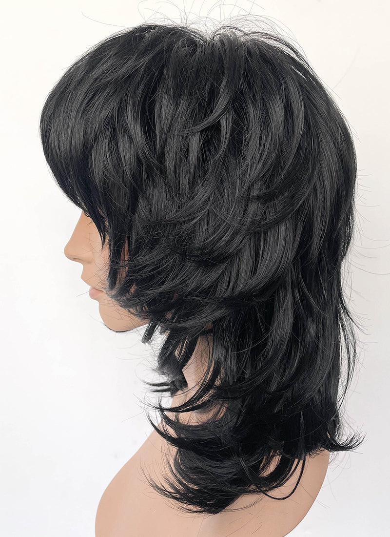Mouthwashing Anya Black Wavy Synthetic Hair Wig TB1752A