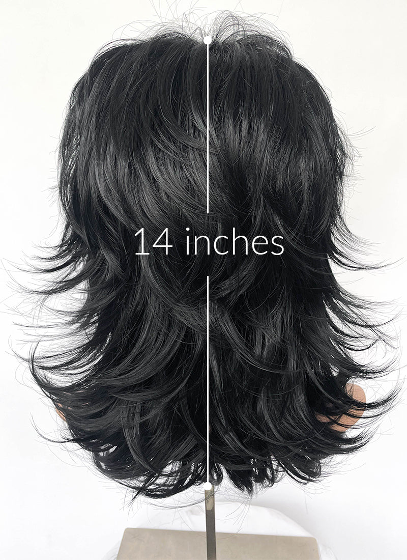 Mouthwashing Anya Black Wavy Synthetic Hair Wig TB1752A