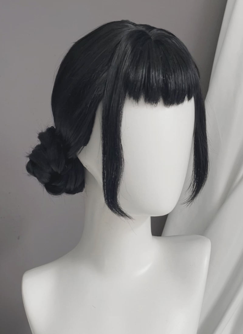 KPop Demon Hunters Zoey Jet Black Braided Synthetic Hair Wig NS2002
