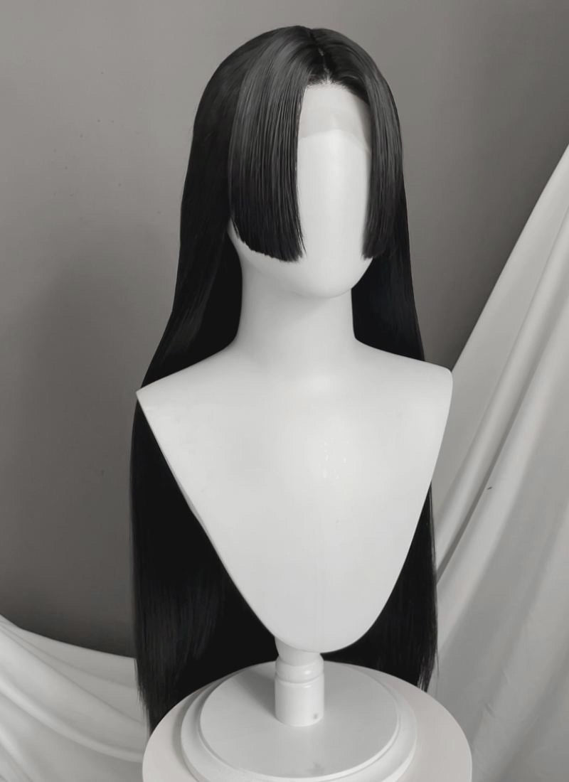 One Piece Boa Hancock Yaki Jet Black Straight Lace Front Synthetic Wig LF8047