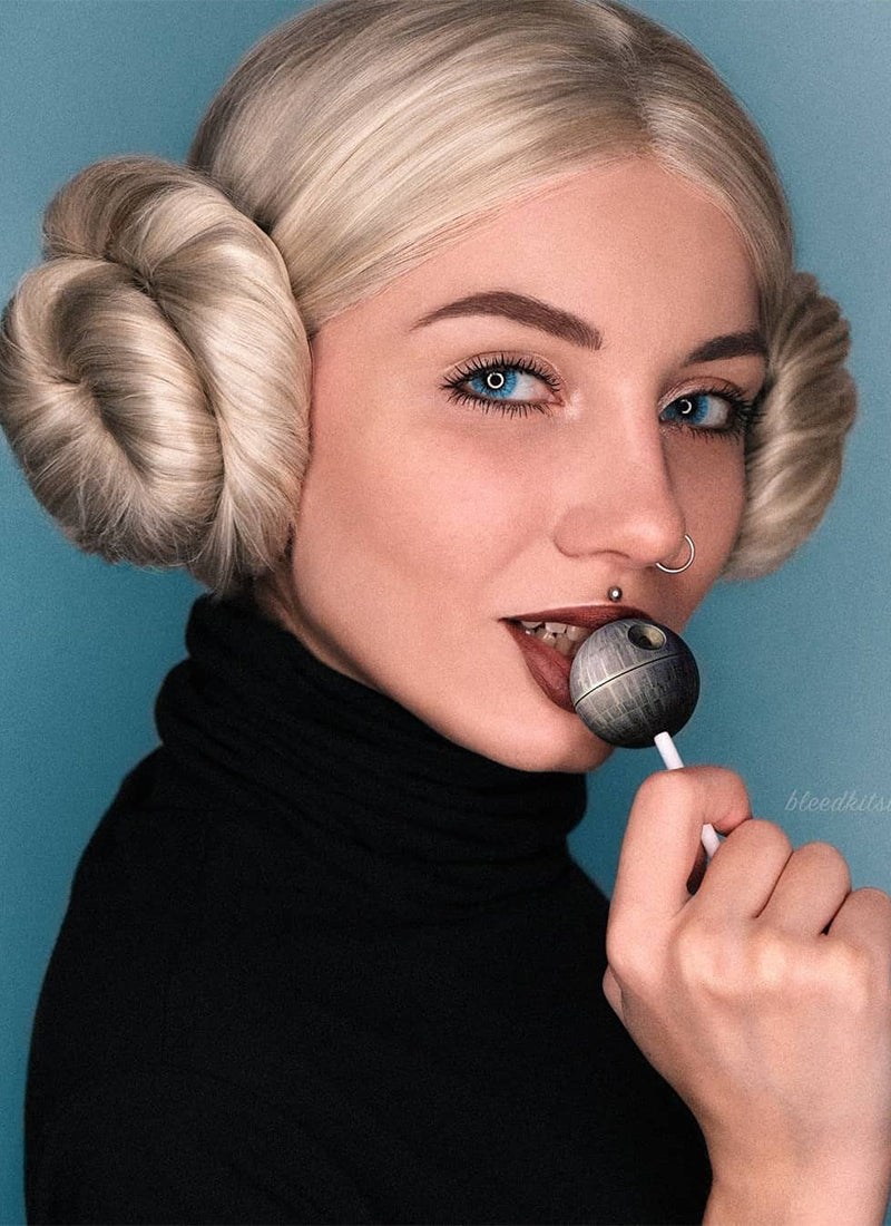 Straight Ash Blonde Lace Front Synthetic Wig LW780 - Wig Is Fashion