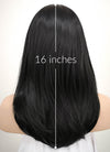 Jet Black Straight Lace Front Synthetic Wig LF262 - Wig Is Fashion Australia