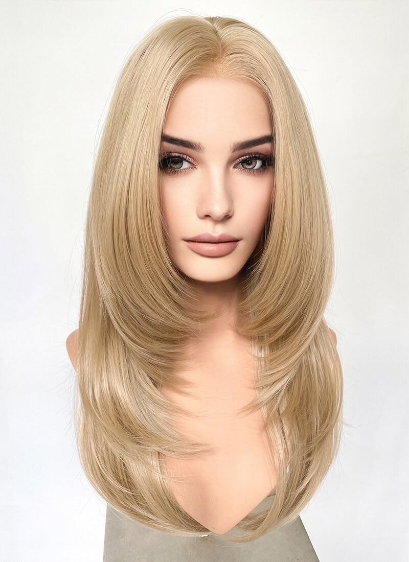 Blonde wig long bangs hotsell