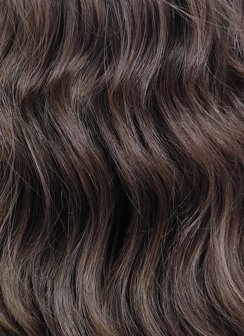 Brunette Wavy Lace Front Synthetic Wig LFB407 - Wig Is Fashion