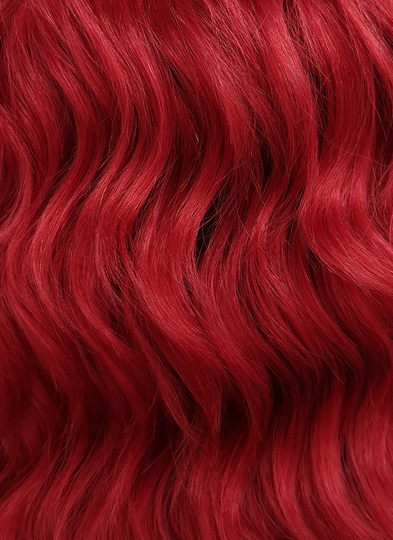 Red Wavy Lace Front Synthetic Wig LFB408 - Wig Is Fashion