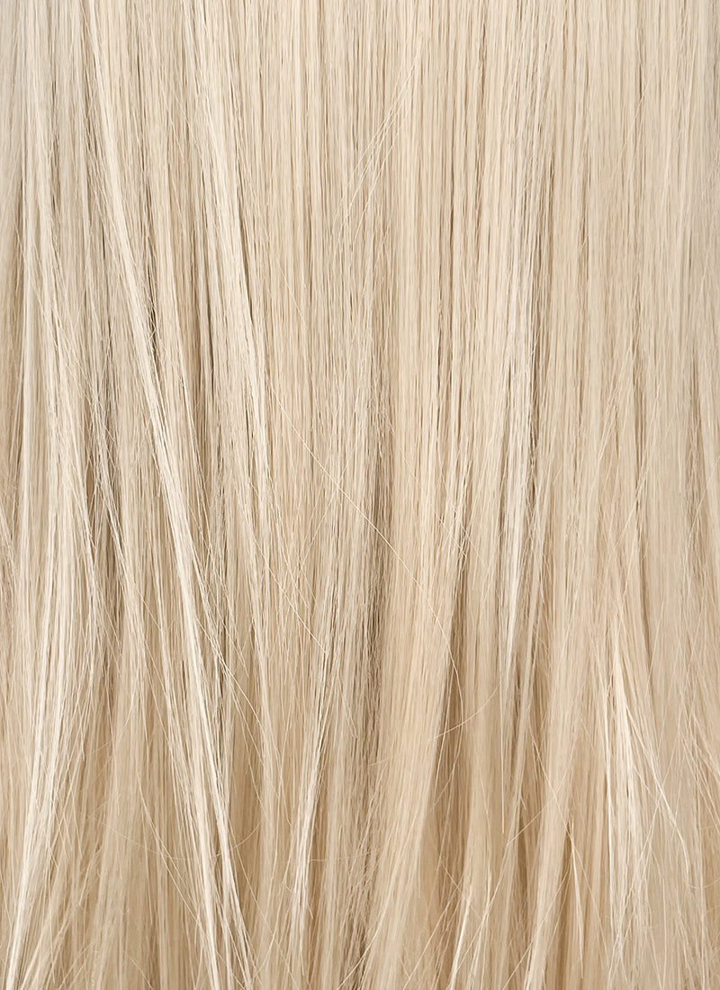 Ash Blonde Straight Hush Layered Cut Lace Front Synthetic Wig LFK5536A