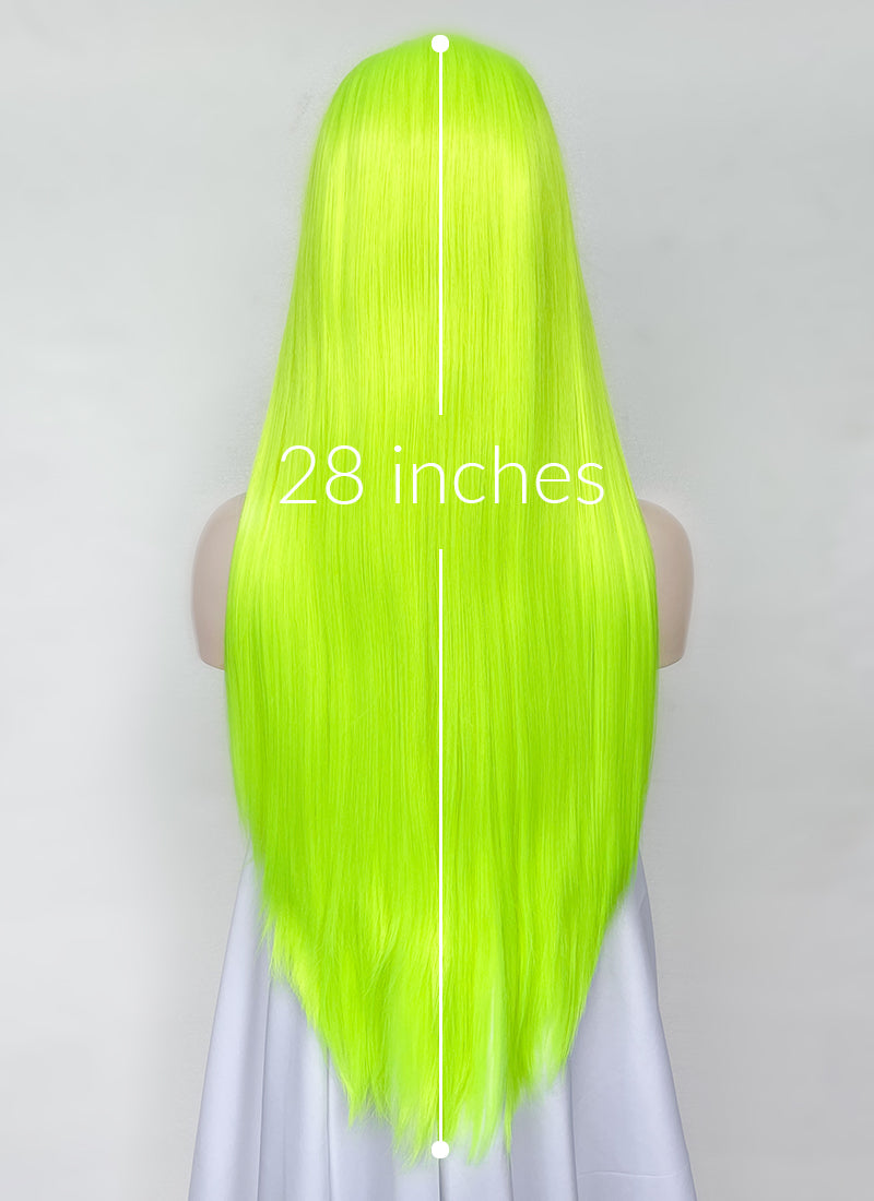 Neon Green Straight 13" x 6" Lace Top Synthetic Wig LFS020