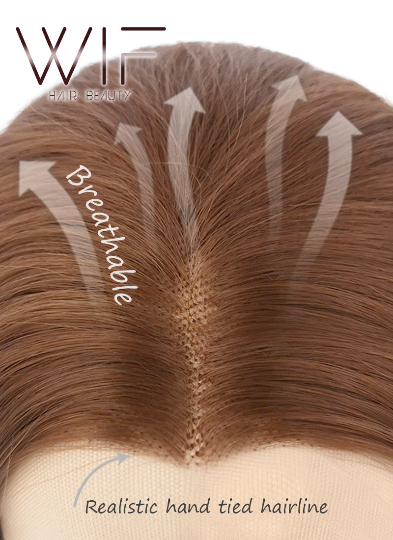 Straight Yaki White Lace Front Synthetic Wig LF624B - Wig Is Fashion