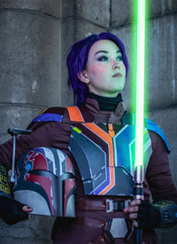 Star Wars Ahsoka Sabine Wren Purple Straight Lace Front Synthetic Wig LF6030