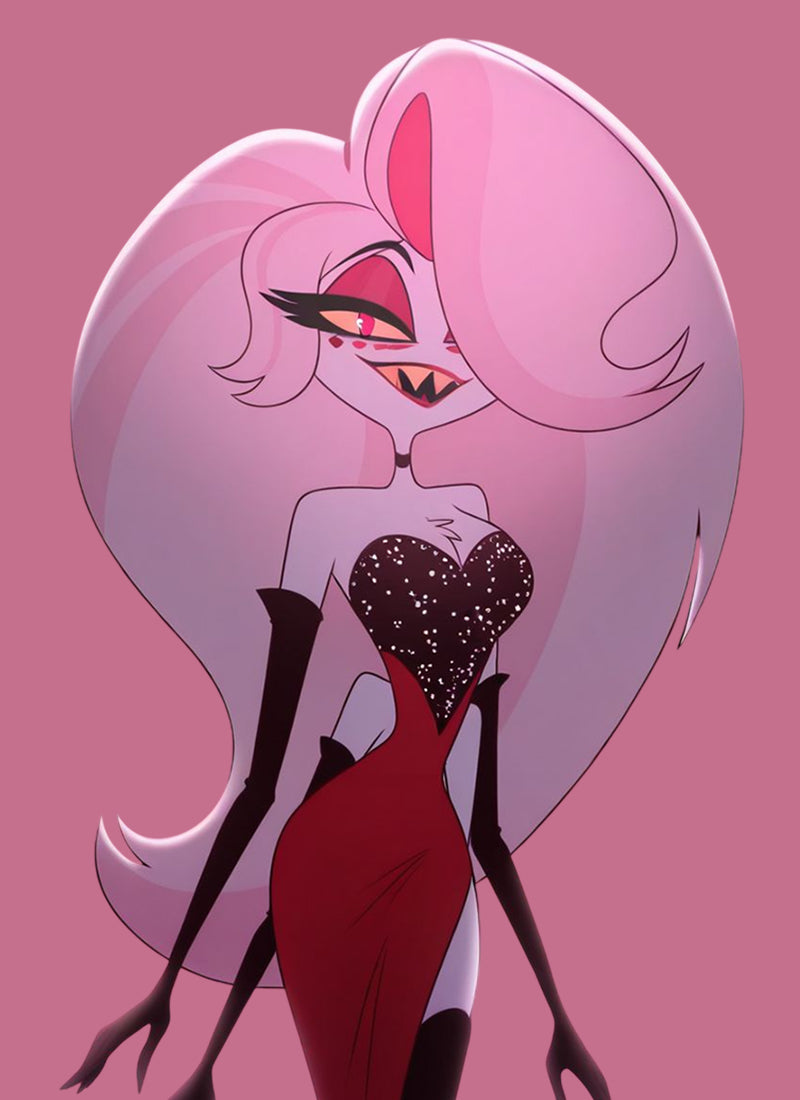 ‌Hazbin Hotel‌ Angel Dust Inspired Lace Front Wig CMS040