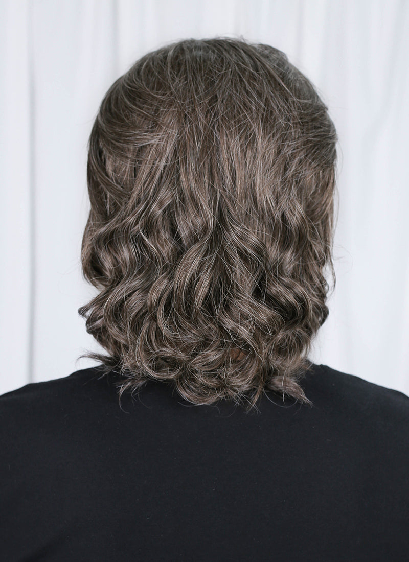 Baldur's Gate 3 Gale Mixed Brown Wavy Lace Front Synthetic Men's Wig LFK5562