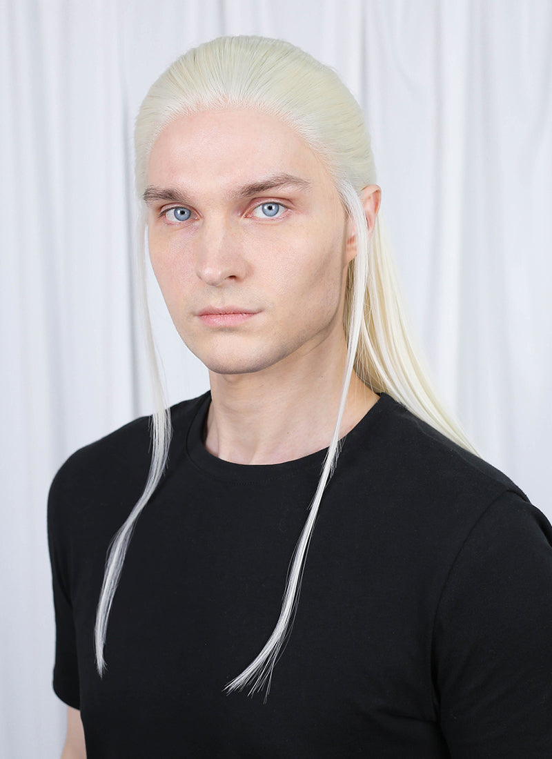House of the Dragon Daemon Targaryen Platinum Blonde Straight Lace Front Synthetic Men's Wig LW4016