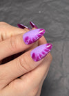 Hand-Carved Purple Elegant & Luxe for Fall/Winter Almond Handmade Press-On Nails NF078