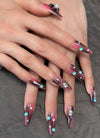 Gothic Spider Halloween Almond Handmade Press-On Nails NF079