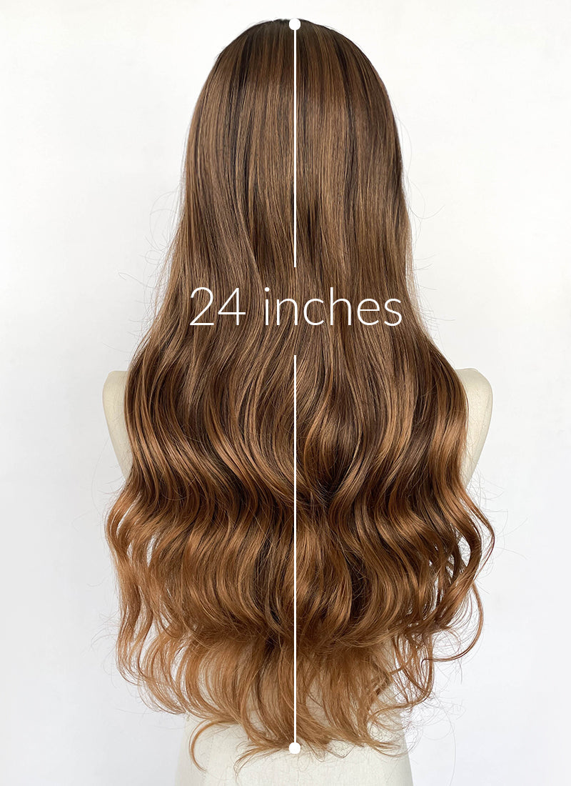 Mixed Brown Wavy Synthetic Wig CSX072