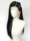 Black Straight Full Lace Kanekalon Synthetic Wig FL011